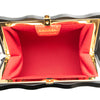 Chanel CC Quilted Suede Kiss Lock Clutch Secondhand