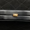 Chanel CC Quilted Suede Kiss Lock Clutch Secondhand