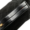 Chanel CC Quilted Suede Kiss Lock Clutch Secondhand