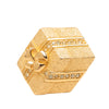 Dior Gold Plated Strass Hexagonal Gift Box Brooch Secondhand