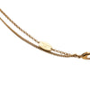 Louis Vuitton Gold Plated Strass Padlock and Key Pendant Necklace Secondhand
