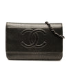 Chanel CC Metallic Caviar Wallet on Chain Secondhand