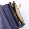 Chloe Drew Leather Chain Crossbody Bag in Navy Blue Secondhand