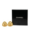 Chanel Gold Plated CC Triangle Rope Clip On Earrings Secondhand
