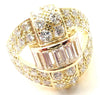 Vintage Piaget 3ct Diamond Yellow Gold Cocktail Ring Secondhand