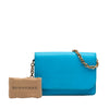 Burberry Pebbled Leather Embossed Logo Hampshire Wallet on Chain Secondhand