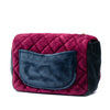 Chanel Paris Cosmopolite Small Tricolor Quilted Velvet Private Affair Camellia Flap Secondhand