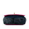 Chanel Paris Cosmopolite Small Tricolor Quilted Velvet Private Affair Camellia Flap Secondhand