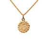 Chanel Gold Plated Crystal Round Pendant Necklace Secondhand