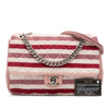 Secondhand Chanel Jumbo Stripe Jersey Felt and Rope Flap