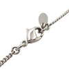 Chanel CC Silver Plated Rhinestones Pendant Necklace Secondhand