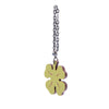 Hermès Sterling Silver and Chevre Lucky Four Leaf Clover Bag Charm Secondhand