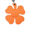 Hermès Sterling Silver and Chevre Lucky Four Leaf Clover Bag Charm Secondhand