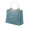 Dior Medium Denim Cannage Acrylic Handles Lady Dior Secondhand