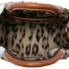 Celine Small Leopard Print Felt Cuir Triomphe Cabas Thais Satchel Secondhand