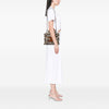 Celine Small Leopard Print Felt Cuir Triomphe Cabas Thais Satchel Secondhand