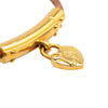 Hermès Leather and Gold Plated Cadena Heart Charm Bracelet Secondhand