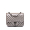Chanel Mini Square Classic Chevron Iridescent Calfskin Single Flap Secondhand