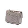 Chanel Mini Square Classic Chevron Iridescent Calfskin Single Flap Secondhand