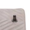 Chanel Mini Square Classic Chevron Iridescent Lambskin Single Flap Secondhand