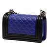Chanel Small Bicolor Lambskin Boy Flap Secondhand
