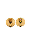 Chanel Gold Plated CC Turnlock Round Clip On Earrings Secondhand