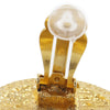 Chanel Gold Plated Rue Cambon Crest Clip On Earrings Secondhand