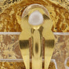 Chanel Gold Plated Rue Cambon Crest Clip On Earrings Secondhand