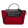 Celine Mini Felt and Calfskin Belt Satchel Secondhand