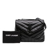 Saint Laurent Small Matelasse Calfskin Monogram Monochrome LouLou Shoulder Bag Secondhand