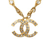 Chanel CC Gold Plated Strass Pendant Necklace Secondhand