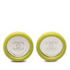 Chanel CC Resin Round Mirror Clip On Earrings Secondhand