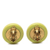 Chanel CC Resin Round Mirror Clip On Earrings Secondhand