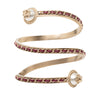 Chanel Gold Plated Faux Pearl Leather Chain Bangle Bracelet Secondhand