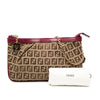 Fendi Zucchino Canvas Chain Pochette Secondhand