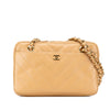 Chanel CC Chevron Quilted Lambskin Chain Shoulder Bag Secondhand