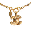 Chanel Gold Plated Quilted CC Pendant Necklace Secondhand