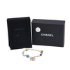 Chanel Gold Plated Faux Pearl Beaded CC Bracelet Secondhand