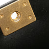 Secondhand Chanel Old Medium Braided Chevron Cotton and Lambskin Boy Flap