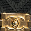 Secondhand Chanel Old Medium Braided Chevron Cotton and Lambskin Boy Flap