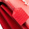 Secondhand Saint Laurent Medium Croc Embossed Leather Sunset Crossbody