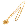 Chanel CC Gold Plated Clover Pendant Necklace Secondhand