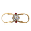 Dior Gold Plated Crystal Bee Ring Secondhand