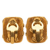 Chanel Gold Plated Wrapped CC Clip On Earrings Secondhand