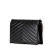 Saint Laurent Grain De Poudre Matelasse Chevron Monogram Chain Wallet Secondhand