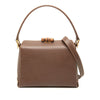 Gucci Grained Calfskin Bamboo Satchel Secondhand