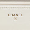 Secondhand Chanel CC Crinkled Chevron Calfskin Wallet On Chain