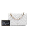Chanel CC Crinkled Chevron Calfskin Wallet On Chain Secondhand