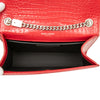 Saint Laurent Small Croc Embossed Leather Monogram Kate Tassel Crossbody Secondhand
