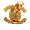 Chanel Gold Plated CC Turn Lock Clip on Earrings Secondhand